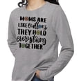 thumbnail image 2 of Moms Are Like Buttons Long Sleeve Shirt Unisex Small Grey, 2 of 5