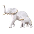 thumbnail image 2 of Estatuas decorativas de elefantes, esculturas, decoración del hogar, recuerdos, regalos, escritorio, resina. Blanco Con Niños, 2 of 9
