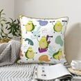 thumbnail image 6 of Kll Orange Green Avocado Decorative Throw Pillow Covers Velvet Soft For Couch Sofa Bedroom Living Room Outdoor -18"X18", 6 of 8