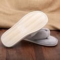 thumbnail image 6 of Indoor Slippers for Women Open Toe, Plush Anti Slip Flip Flops (S- US women size 5.5-6.5, gray), 6 of 6