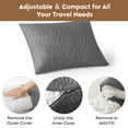 thumbnail image 4 of JAJALUYA Travel Memory Foam Travel Pillow Comfortable and Soft Camping Pillow Portable Pillow Sleeper Gray, 4 of 10