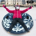 thumbnail image 4 of 3Pcs Inflatable Snow Tube Sled for Kids and Adult PVC Ski Circle Sledding Load 75-100kg, 4 of 12