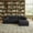 Black Right, variant on Sailvan 95" Cloud Sectional Sofa - Modern U-Shaped Modular Couch with Deep Seats - Plush Corduroy Fabric - No Assembly Required Black Right