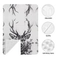 thumbnail image 4 of Car Seat Cover Baby - Monochrome Deer Floral Breathable Infant Car Seat Cover for Baby Carseat, Lightweight Comfort Baby Essentials Must Haves Newborn Stuff for Girl Boy, 4 of 7