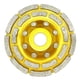 thumbnail image 1 of FELTECHELECTR Disco de corte de copa con segmento de diamante de doble fila de 115 mm para desbaste de hormigón, mármol y granito, herramienta rotativa (amarillo), 1 of 5