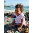 thumbnail image 5 of BemeyourBBs Kids Toddler Baby Girls Swim Cover Up Dress Swimwear Poncho Kids Swimsuit Coverup Beach Bathing Suit Flying Short Sleeve Zipper Hooded Coverups Beachwear Wrap, 5 of 7