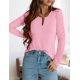 thumbnail image 3 of Remera PRETTYGARDEN de Manga Larga con Cuello en V y Tejido Waffle Rosa Talle M, 3 of 5
