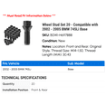 thumbnail image 2 of Wheel Stud Set 20 - Compatible with 2002 - 2005 BMW 745Li Base 2003 2004, 2 of 2