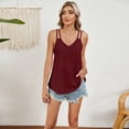 thumbnail image 3 of Pxiakgy tank top for women womens tank tops Women's Solid Color V Neck Camisole Summer Fashion Casual Eyelet Embroidery Top RD2 + L, 3 of 8
