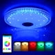 thumbnail image 1 of Lámpara de techo con música Bluetooth, cristal colorido, RGB, control remoto, aplicación para teléfono móvil, luz LED con música Bluetooth de 72 W, 1 of 4
