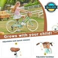 thumbnail image 2 of Glerc Missy 24" inch Girl Cruiser Kids Bike 6-Speed Teen Hybrid City Bicycle for Youth Ages 7 8 9 10 11 12 13 14 Years Old with Wicker Basket & Lightweight,Mint Green, 2 of 7