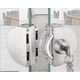 thumbnail image 3 of Double Glass Door Lock 304 Stainless Steel, Both Sides Open Frameless Door Hooks For 10-12mm Thickness Glassa - Mishan, 3 of 5