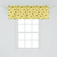 thumbnail image 2 of Ambesonne Cartoon Window Valance, Bee and Honeycomb Motifs, 42" x 18", Pastel Yellow and Grey, 2 of 3