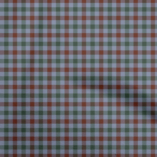 oneOone Viscose Chiffon Brown Fabric Check Sewing Craft Projects Fabric Prints By Yard 42 Inch Wide