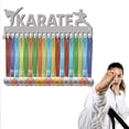 thumbnail image 7 of Karate Metal Medals Holder Sports Medals Display Hanger Rack Taekwondo Athlete Winner Awards Wall Mount Decor Frame Case with 20Pcs Hooks Gifts for Gymnastics Runner Running Silver DIY, 7 of 7