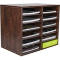 thumbnail image 2 of Wood Desktop Literature Organizer Adjustable File Sorter Mail Center Magazine Holder Paper Storage Cabinet Classroom Keepers Mailbox  Layers and Columns)  Antique, 2 of 3