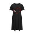 thumbnail image 5 of Camisón corto de mujer, vestido de largo medio con estampado de moda, camisón corto extragrande de mujer, camisón de manga corta con estampado de pecho a la moda, camisón de mujer, 5 of 5