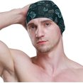 thumbnail image 3 of Wekity Swimming Cap Blue Seashells Seahorse Retro Style Unisex Adult Wekity Polyester, 3 of 4