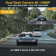 thumbnail image 2 of Fitcamx Front 4K+Rear 1080P Dash Cam Suitable for BMW 4 Series M4 2020-2024 430i 440i M440i Xdrive G22 G23 G26 G82 G83 (HD2-6308), 128GB Card, 2 of 6