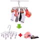 thumbnail image 2 of Acier Inoxydable Etendoir,Séchoirs pliables Cintre,Suspension Séchage Rack,Coupe-vent,18 Pinces Pour Sous-vêtements Chaussettes Gants,Enlever Rapidement les Vêtements du Cintre,Rouge(ROUGE, 18-Pinces) Kuyhfg Bienvenido a Kuyhfg, 2 of 5
