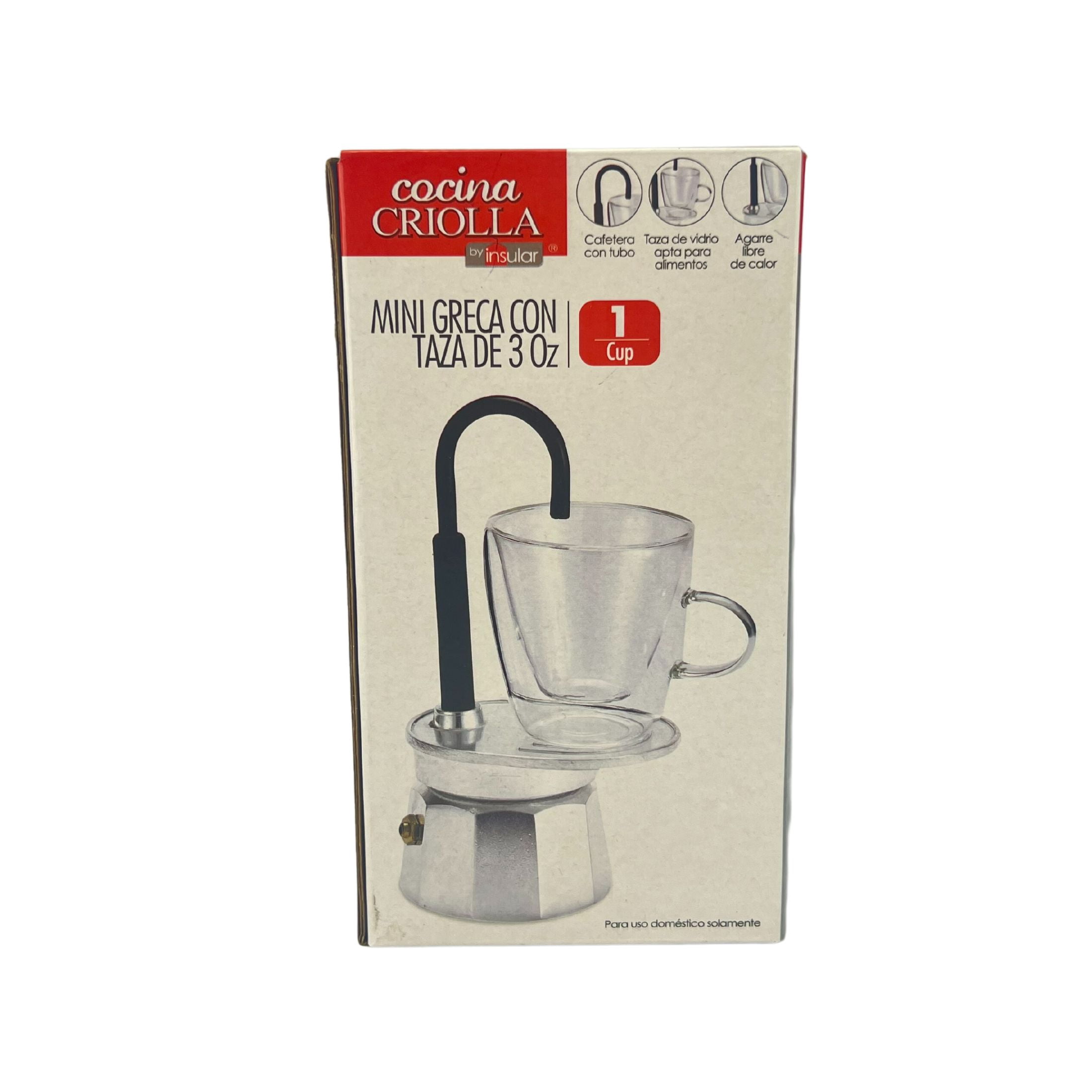 Cocina Criolla New 1-Cup Fountain Greca Coffee Maker