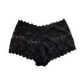 thumbnail image 2 of uublik Plus Size Panties for Women High Waist Breathable Briefs Soft Underpants Ladies Stretch Panties Lace Underwear Black, 2 of 5