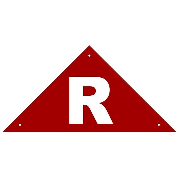 State Truss Construction Sign-R Triangular sign (RED ,Reflective Aluminum ,12 x 6 x 6, RUST Free )