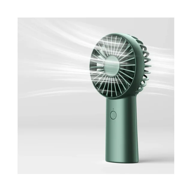 Ventilador Portátil Recargable 4000mAh - Verde, 3 Velocidades, Hasta 16 Horas de Uso, Ligero y Potente para Viajes y Oficina