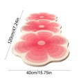 thumbnail image 3 of CuiLiyq Floral Shaped Rug, 47.2" x 15.7" Cute Flower Carpet for Bedroom Living Room Decorative Floor Mat Home Entryway Door Indoor Soft Polyester Accent (Red), 3 of 6