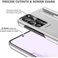 thumbnail image 4 of Compatible Kickstand Case for Samsung Galaxy S23 Case with S Pen & S Pen Holder,4 in 1 Shockproof Eletroplating Protective Camera Protector Case for Galaxy S23 Case,Samsung S23 Stand Case Silver, 4 of 14