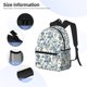 thumbnail image 3 of Easygdp Vintage Blue Floral Mochila Casual para Portátil, Mochila para Escuela, Viajes, Negocios, 3 of 6