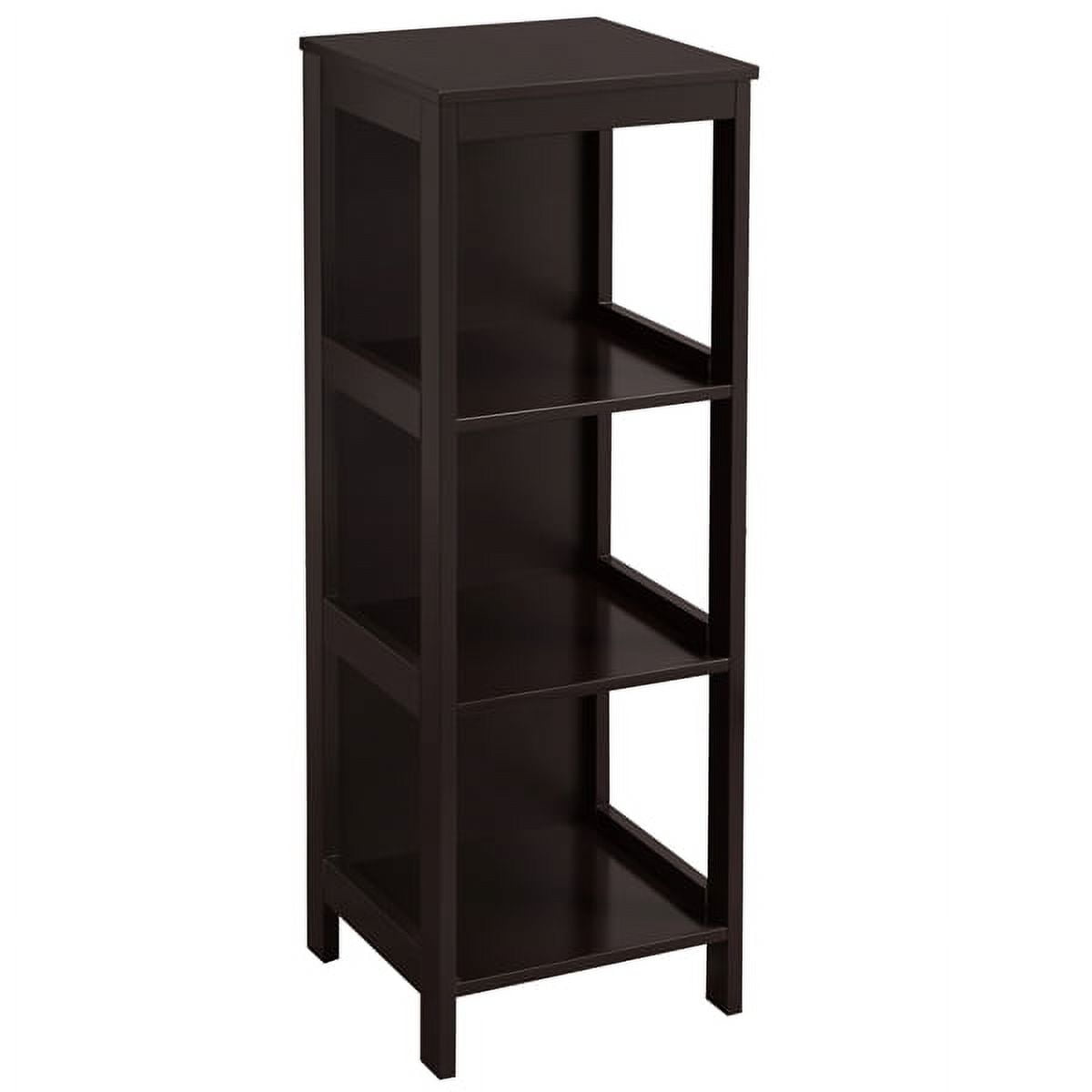 Alden Design Modern 3 Tiers Adjustable Bathroom Storage Cabinet, Espresso