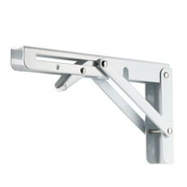 Uxcell 9.84" Folding Bracket for Shelves Table Desk Wall Mounted Support Collapsible Long Self White