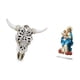 thumbnail image 5 of Escultura de pared de calavera,Estatua de resina con cabeza de vaca para decoración de pared y hogar,Letrero de mesa,Decoración de escritorio acrílica Rincón festivo Decoración del, 5 of 8