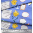 thumbnail image 2 of Soimoi Blue polyester Crepe Fabric Food & Headphone Food Fabric Prints By Yard 52 Inch Wide, 2 of 3