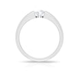 thumbnail image 2 of Certified Moissanite Solitaire Band Ring for Men - 5 mm - 1/2 CT - D-VS1 Grade, 10K White Gold, US 8.25, 2 of 8