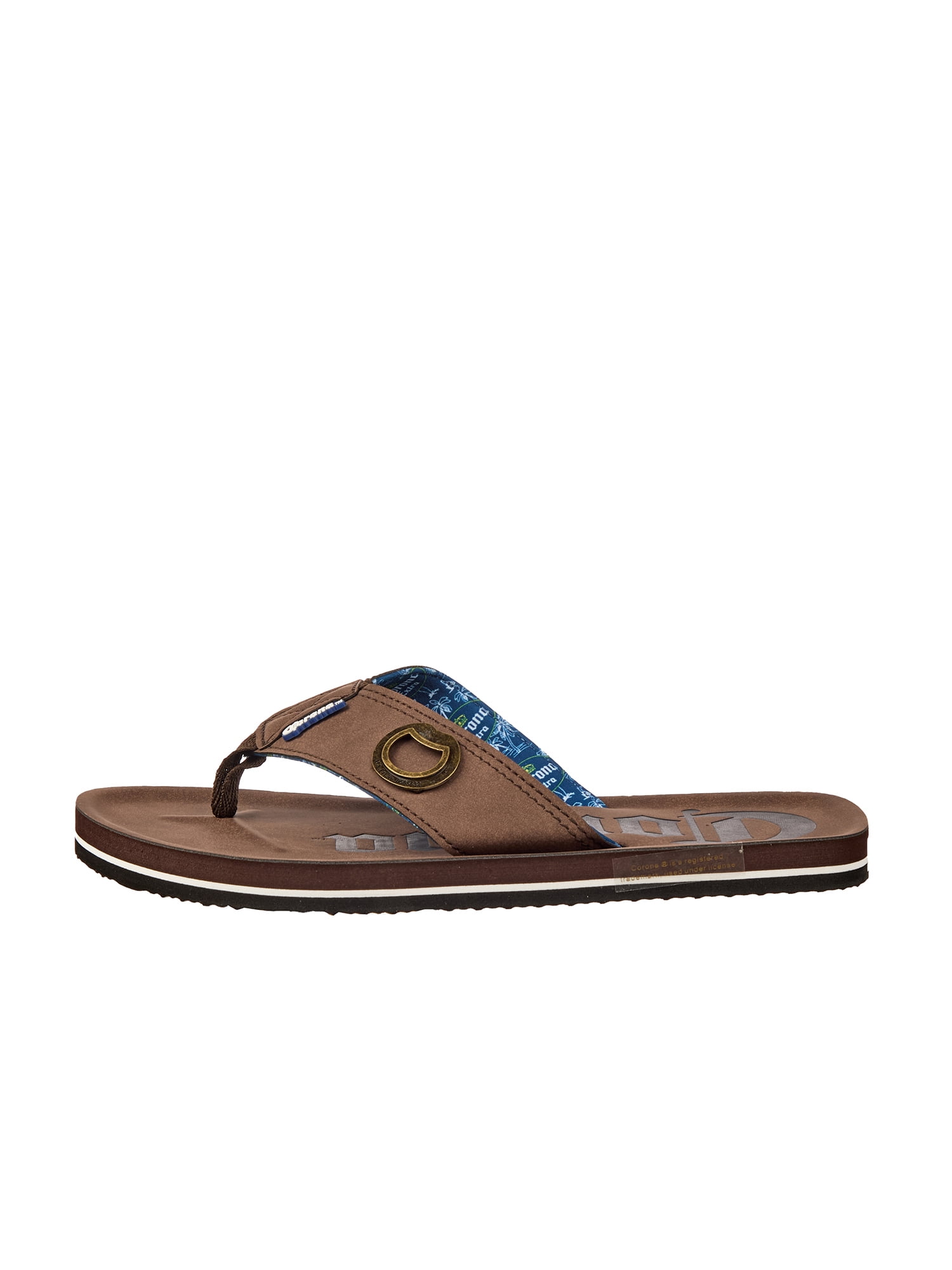 Corona Men’s Leather Flip Flops Bottle Opener