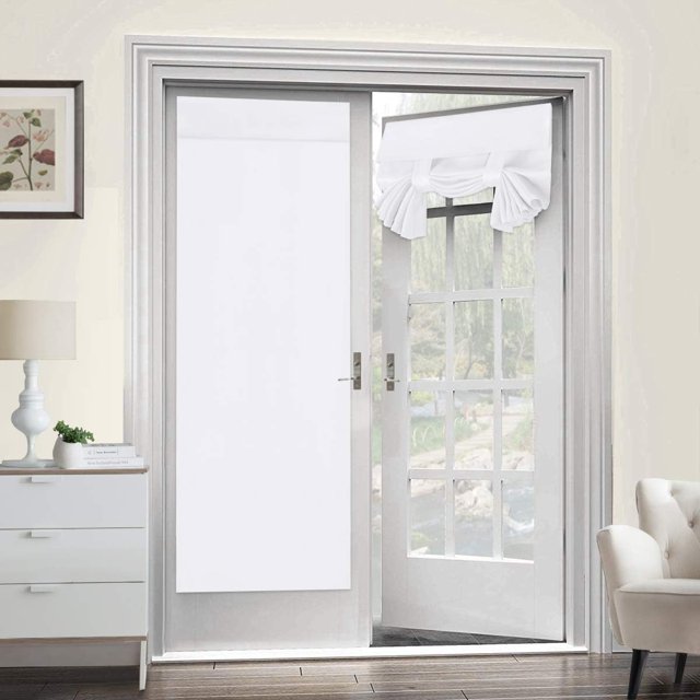 Cortina opaca para puertas francesas - Cortina de panel de puerta de vidrio opaca con aislamiento térmico para cortinas de puerta y ventana, 26 x 68 pulgadas