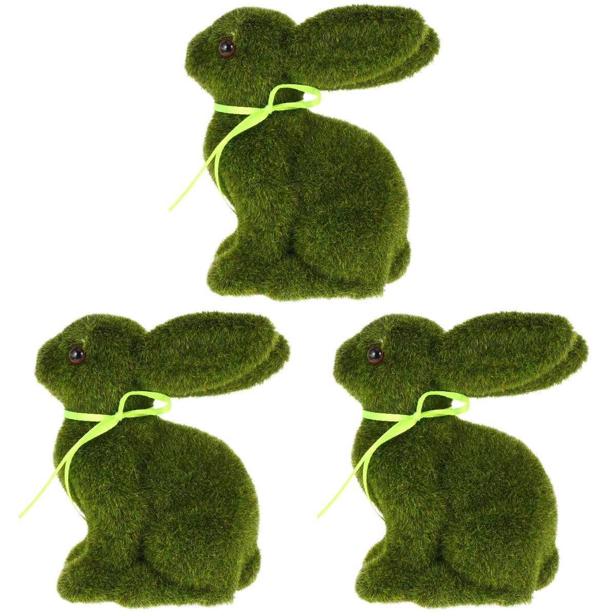 NUOLUX Moss Artificial Turf Grass Bunny Rabbit Easter Figurine Animal