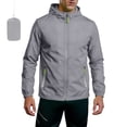 thumbnail image 2 of Dresfit Men's Hoodies Long Sleeve Zip Up Rain Jacket 2026 Summer Drawstring Running Windbreaker Uv Protection Loose Fit Big and Tall Gym Raincoat with Pockets S, 2 of 9