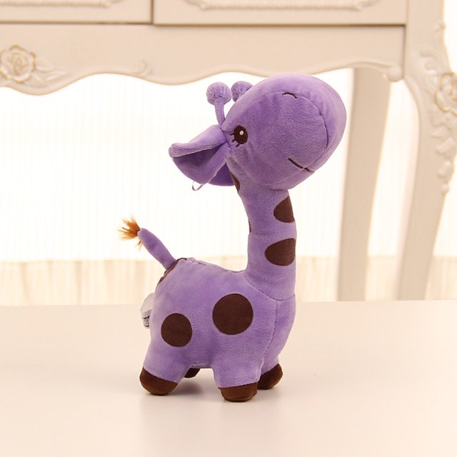 Jirafa de peluche suave para niños, muñeco de peluche de animales, regalo de cumpleaños