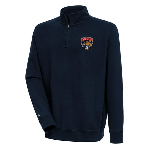 Men's Antigua  Navy Florida Panthers Victory Quarter-Zip Pullover Top
