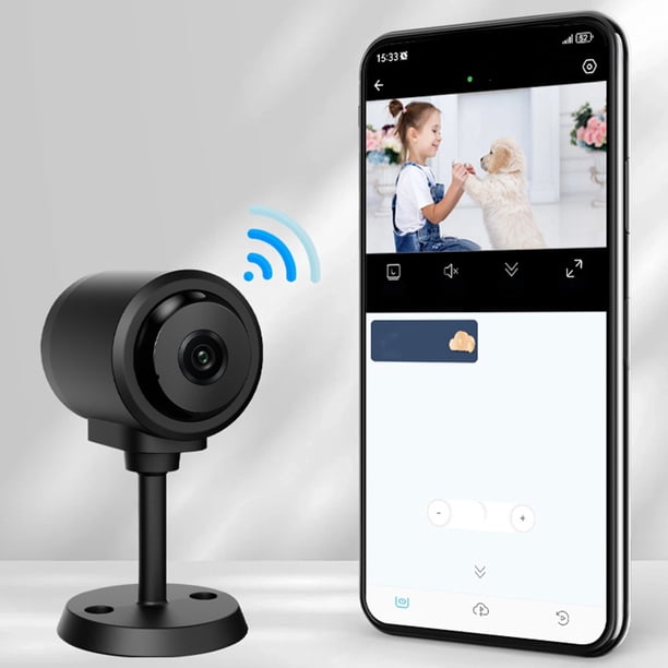 Cámara de seguridad inalámbrica WiFi HD 1080P con visión nocturna infrarroja, detección de movimiento, sin taladro, cámara de vigilancia inteligente, cámaras de plástico