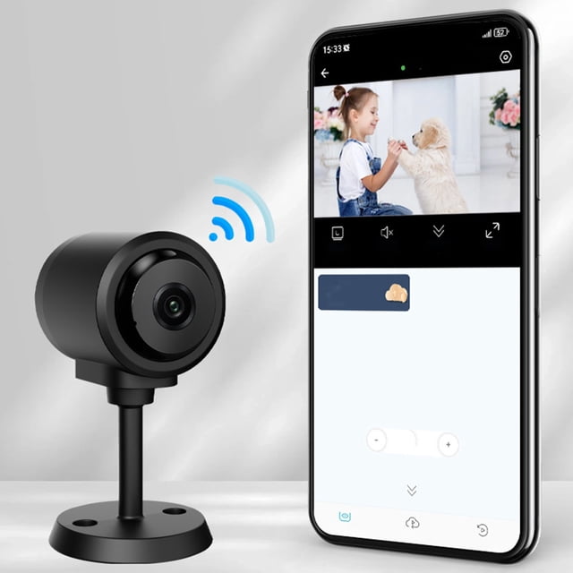 Cámara de seguridad inalámbrica WiFi HD 1080P con visión nocturna infrarroja, detección de movimiento, sin taladro, cámara de vigilancia inteligente, cámaras de plástico