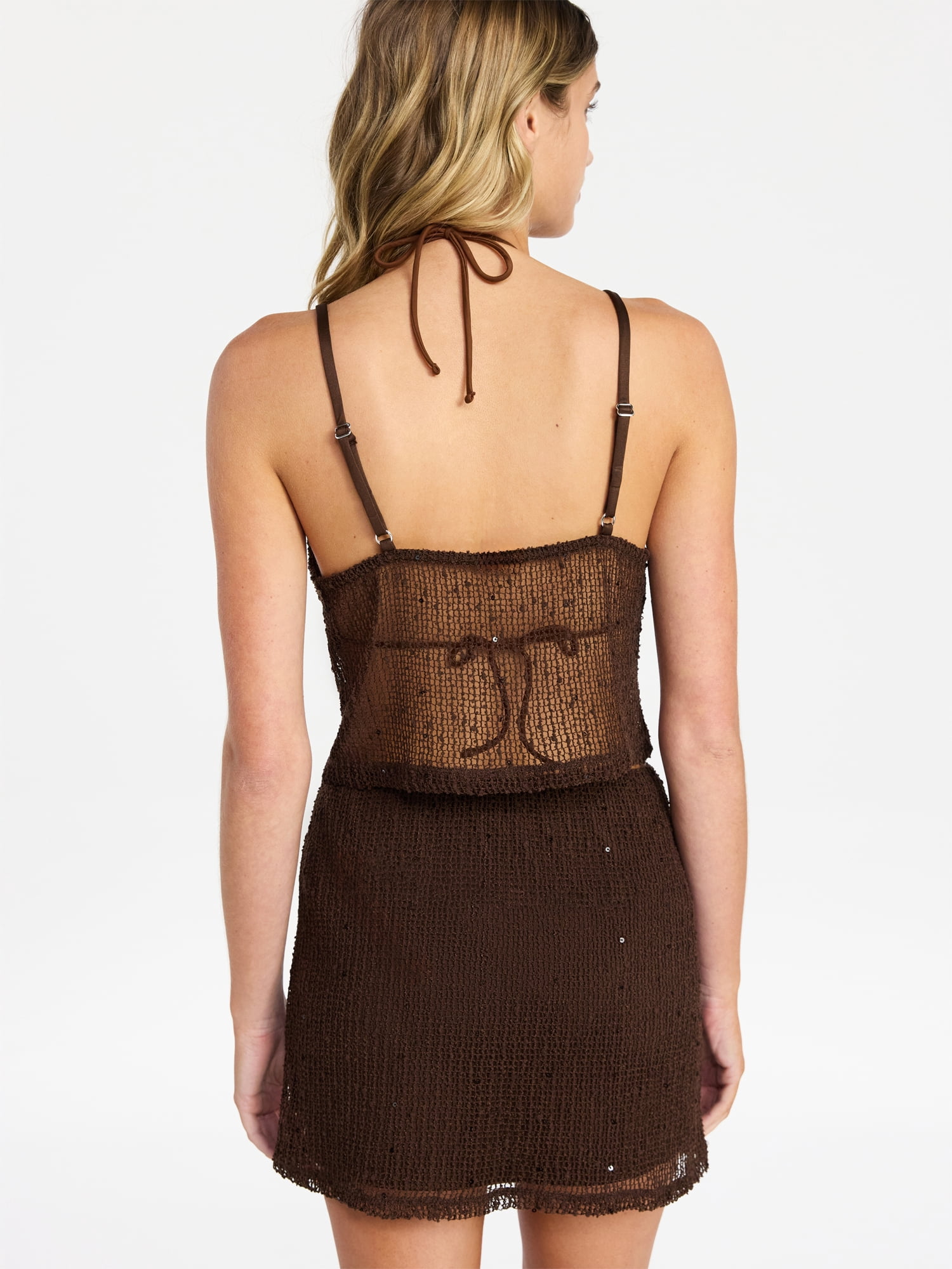 No Boundaries Sequin Top Coverup, Women's XXS-XXL