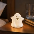 thumbnail image 4 of Halloween Night Light Ceramic Ghost Mini Soft Glow Bedside Desktop Ornament Gift by OVFUIZ, 4 of 6