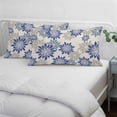 thumbnail image 4 of Geometric Flower Pillow Covers 16"x24", Vintage Country Floral Blue Grey on Linen Soft Brushed Microfiber Breathable Throw Pillow Covers, Decorative Pillowcase with Zipper for Couch Sofa Bedroom, 4 of 9