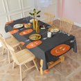 thumbnail image 3 of Halloween Spider Web Hanging Pumpkins Rectangle Tablecloth 60"x102",Waterproof Polyester Rectangle Table Cloth, Wipeable Spillproof Polyester Tablecloth for Dining, Camping, Indoor and Outdoor, 3 of 6
