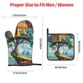 thumbnail image 2 of Sikiie Whimsical Treehouse Painting Oven Mitts and Pot Holders, Silicone Oven Gloves, Heat Resistant Oven Mitts 4Pcs Set, 2 of 6