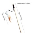 thumbnail image 2 of Interactive Cat Teaser Wand with Feathers for Indoor Play Stimulating Natural Instincts Durable Wooden Stick Toy for Felines Exercise Activity, 2 of 3